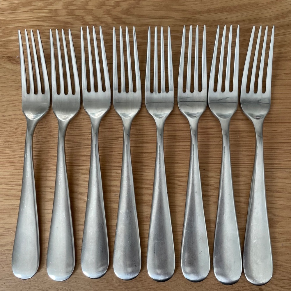 Lot of 8 Yamazaki Morrison Median Dinner Forks Flatware Silverware